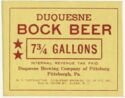 Duquesne Bock Beer