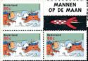 Tintin - 3 Stamps with label - from Booklet