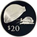 20 Dollars (Golden cowrie - Silver edition)