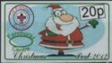 Santa holding 20p sign
