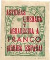 Numeral 1 with Asturias overprint (Typographed)