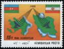 Flags and Maps of Azerbaijan and Iran and Communications