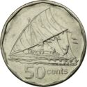 50 Cents (Native sailboat, Camakau)