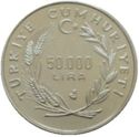 50,000 Lira (Death of musicologist Ahmet Adnan Saygun)