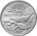 1 Maui Trade Dollar (Sea life)