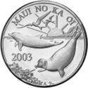 1 Maui Trade Dollar (Dolphin, sea lion)