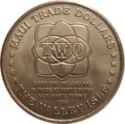 2 Maui Trade Dollar (Island map)