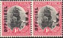 Van Riebeeck's Ship "Drommedaris" - Overprint Pair