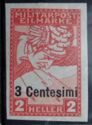 Merkur with overprint in Centesimi