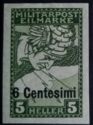 Merkur with overprint in Centesimi