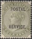 Queen Victoria (1819-1901) - Overprint "POSTAL SERVICE"