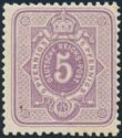 Digit in oval, crown, PFENNIG