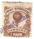 Hot Air Balloon With Diagonal Overprint Dienstsache
