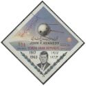 President Kennedy (overprinted on Space Travel stamp)