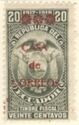 Revenue stamp, overprinted