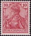 Germania with imperial crown, inscription 'REICHSPOST'