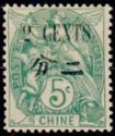 Type Blanc overprinted and Chinese surcharge