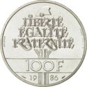 100 Francs (100th Anniversary of the Statue of Liberty. Ag. 0950 - Piedfort)