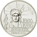100 Francs (100th Anniversary of the Statue of Liberty. Ag. 0950 - Piedfort)