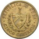 5 Centavos ("V" Brass)