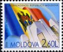 Flag of Moldova and the Presidential Building