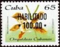 1995 Orchid Issue Overprinted HABILITADO & New Value