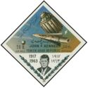 President Kennedy (overprinted on Space Travel stamp)