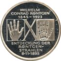10 Mark (150th birth anniversary - William Conrad Röntgen; 100th Anniversary of x-ray)