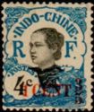 Annamite Woman overprinted and surcharged