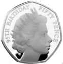 50 Pence (95th Birthday of H.M. Queen Elizabeth II - 1950 Silver 2 Size)