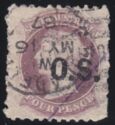 Queen Victoria (1819-1901) overprinted "O.S."