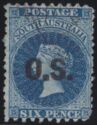Queen Victoria overprinted by O.S.