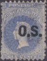 Queen Victoria (1819-1901) overprinted "O.S."