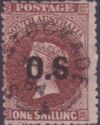 Queen Victoria (1819-1901) overprinted "O.S."
