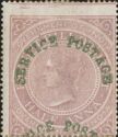 Queen Victoria - Overprint "SERVICE POSTAGE" on fiscal