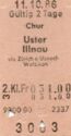 Chur, Uster llinau, via Zürich o Uznach Watzikon