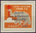 CNAPT 1953: Elephant (Sinhala overprint)