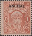 Maharaja Rama Varma III (overprinted)