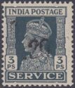 King George VI wearing Imperial Crown of India - surcharged