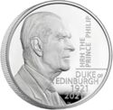5 Pounds (HRH The Prince Philip, Duke of Edinburgh - Silver Piedfort)
