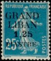 Type Semeuse overprinted and Lebanese surcharge