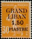 Type Semeuse overprinted and Lebanese surcharge