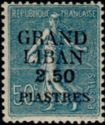 Type Semeuse overprinted and Lebanese surcharge