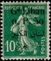 Type Semeuse overprinted and Lebanese surcharge