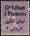Type Semeuse overprinted and Lebanese surcharge