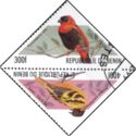 Southern Red Bishop (Pyromelana orix), Village Weaver (Ploce