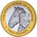 2 Pounds (The Queen's Beasts: The White Horse of Hanover. Silver)