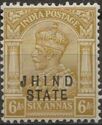 King George V wearing Imperial Crown of India - overprinted