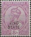 King George V wearing Imperial Crown of India - overprinted