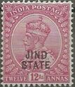 King George V wearing Imperial Crown of India - overprinted